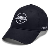 Under Armour Men's Jordan Spieth Washed Cotton Cap, Black (001)/White, One Size Fits all